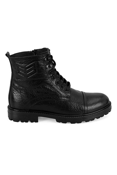 Desa Ανδρικές δερμάτινες μπότες με φερμουάρ Bradyn Black