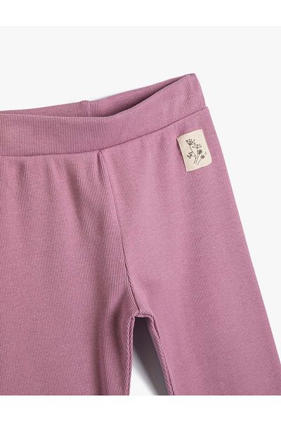Koton Leggings de bază pentru fete, camisole din bumbac cu talie elastică - 4skg40022ak violet