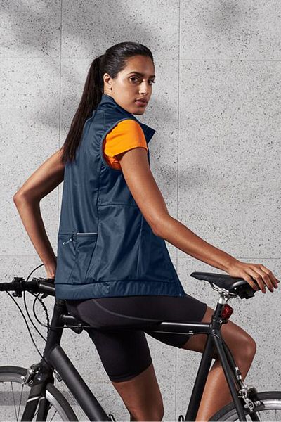 Tchibo Women Sportswear Fit Sleeveless Cycling Jacket, Navy