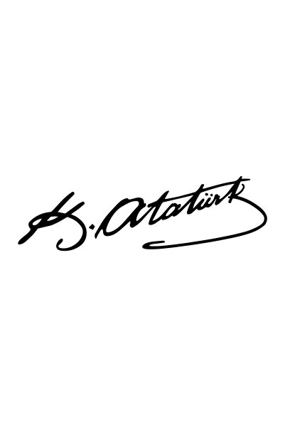 Motiker Mustafa Kemal Atatürk İmzalı Mini Sticker Etiket Modeli
