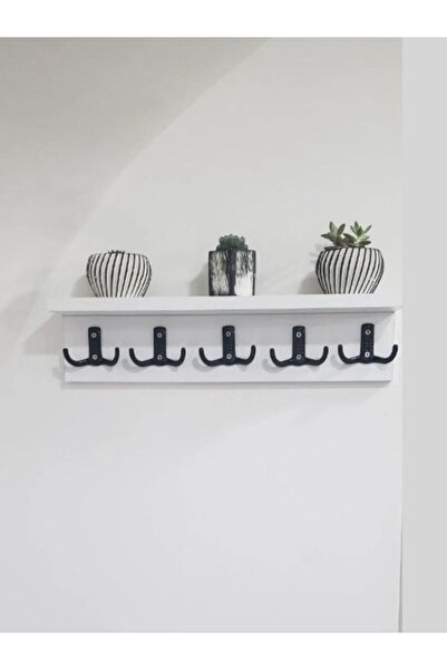 VISNES Raflı Duvar Askısı Portmanto Askılık Vestiyer Anahtarlık 50 Cm