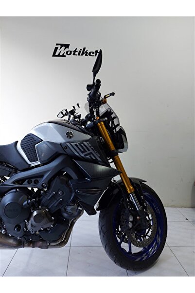 Motiker Yamaha MT 09 Damalı Jant Sticker Etiket
