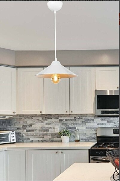 LBX LİGHTİNG BOX Yıldız Home Japon Şapka Tekli Rustik Beyaz Avize