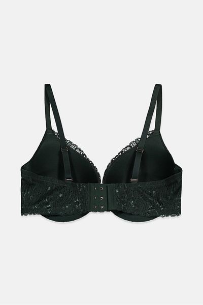 Tchibo Women Underwired Lightly Padded Lace Bra, Green