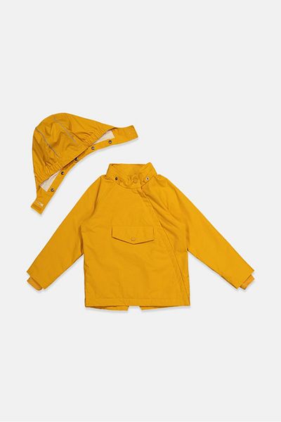 Tchibo Toddler Kids Boys Hooded Long Sleeve Solid Thermal Raincoat, Gold