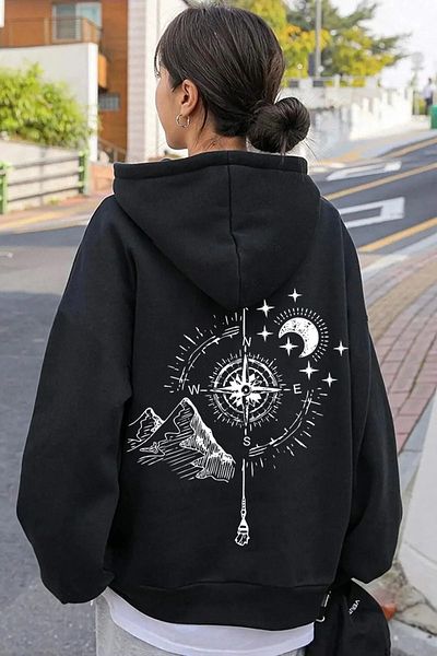 halowear Ζακέτα με στάμπα με πυξίδα με λεπτομέρεια από πλεκτό ύφασμα Unisex