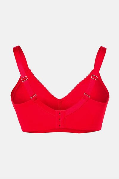 Tchibo Women Unlined Non Padded Soft Bra, Red