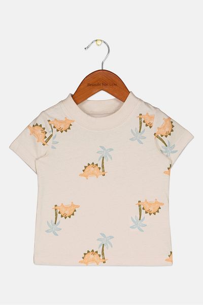 Carter's Toddlers Boy Allover Print T-Shirt, Cream Combo