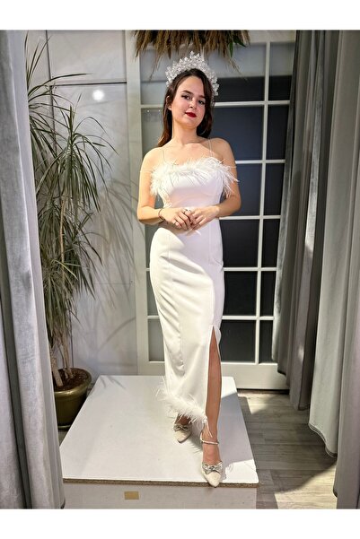 Abiye's nikah elbisesi  NİŞAN SÖZ İSTEME BEYAZ ELBİSE EVDEN ÇIKMA AFTER PARTİ...