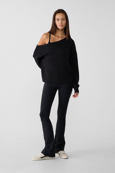 Stradivarius Soft-touch exposed shoulder sweatshirt