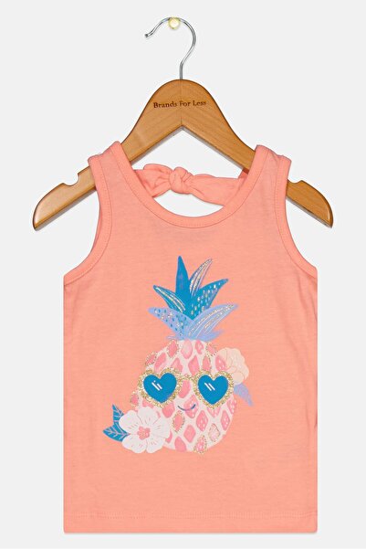 Carter's قميص داخلي بطبعة جرافيكية ورقبة دائرية للأولاد الصغار، برتقالي خدود