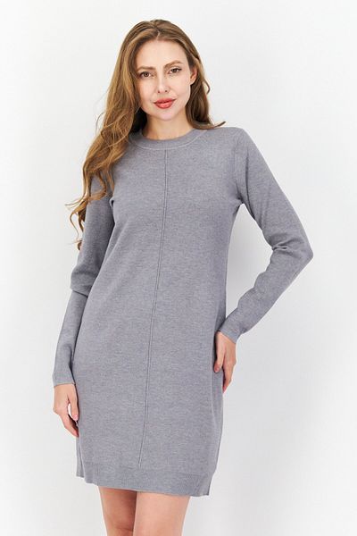 T Tahari Women Solid Sweater Dress, Grey