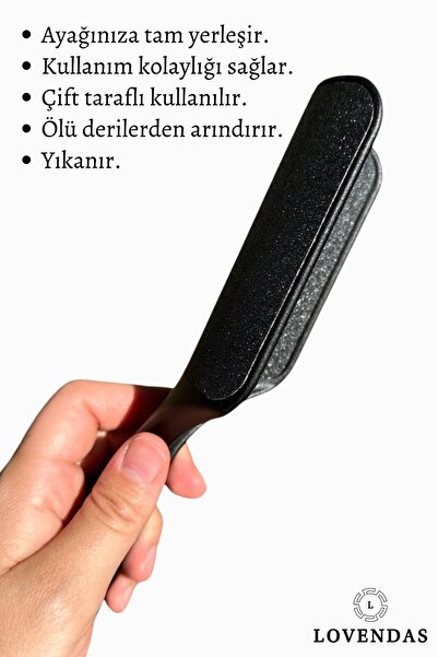 Lovendas Çift Taraflı Özel Oval Tasarım Ölü Deri Çıkarıcı Ayak ve Topuk Törpüsü