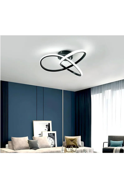 Lambadar Sonsuzluk Model Tekli Plafonyer Led Beyaz Işık UltraPower Led Avize Salon Mutfak Oda Hol Ledli Avize