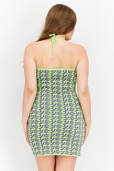 Misfit Women Knitted Sleeveless Bodycon Dress, Lime Green