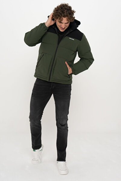 Jack & Jones Erkek Kapüsonlu Fermuarli Puffer Mont - Otto