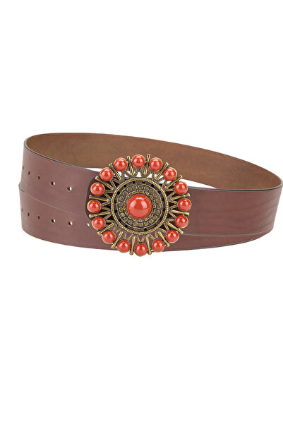 Desa Ember Kahve Kadın Deri Kemer