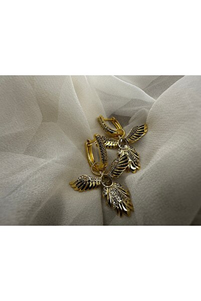 Pao Rosa Anka Küpe - 14k Altın Kaplama