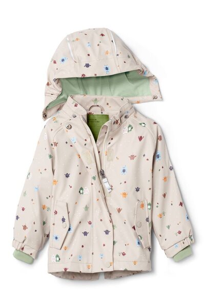 Tchibo Kids Girl Thermal Rain Jacket , Beige Combo