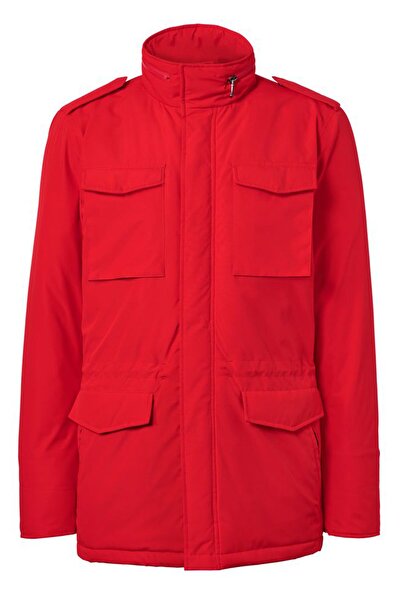 Tchibo Men High Neck Long Sleeve Knitted Jacket, Red