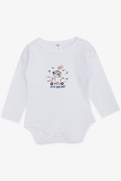 Breeze Baby Boy Snap-On Bodysuit with Glasses Teddy Bear Printed, 9 Months-3 ...