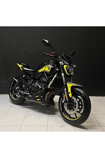 Motiker Yamaha MT-07 Neon Sarı Takım Sticker Modeli 2