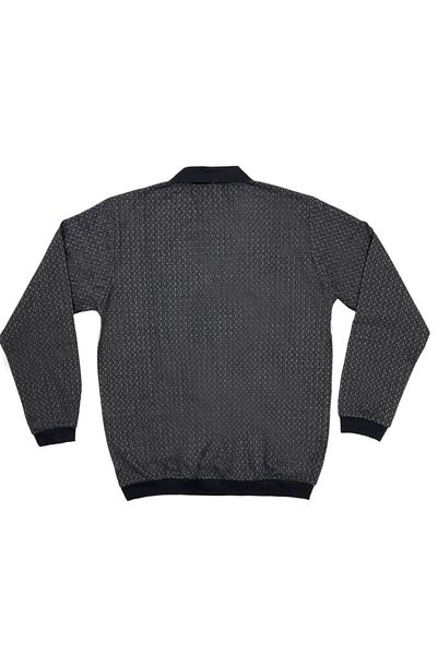 Masimar Men's Half Zipper Jacquard Long Sleeve Polo Collar Sweatshirt