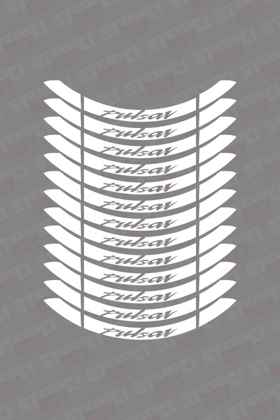 STİCKERCI BEY Pulsar Written Rim Strip Sticker Coating Foil Cut Etichet