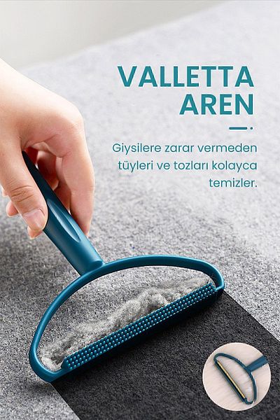 valletta Aren Green Plastic Fabric Double Sided Lint and Fluff Collector Sweater Carpet