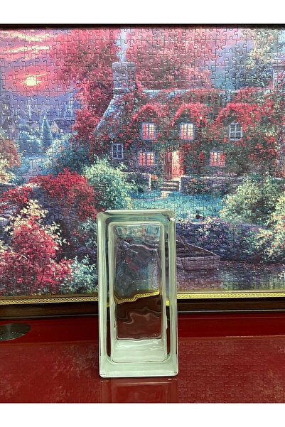 JINGHUA Cam Tuğla Dalga Model Şeffaf Yarım 10 Adet