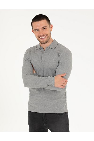 Pierre Cardin Hanorac de bază slim fit gri Melange 50276035-VR086