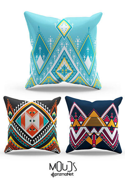 Moud's Двустранно принтирана калъфка за възглавница от велур с индиански моти...