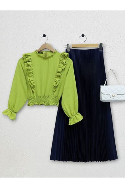 Modamorfo Μπλούζα Robadan Ruffle Waist Gathered Ayrobin -f.green
