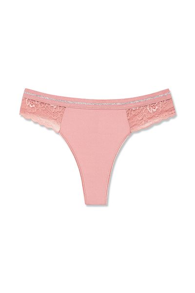 HNX Interlock Basen Lace Λεπτομερές γυναικείο στρινγκ εσώρουχο από καουτσούκ με λάμψη στη μέση