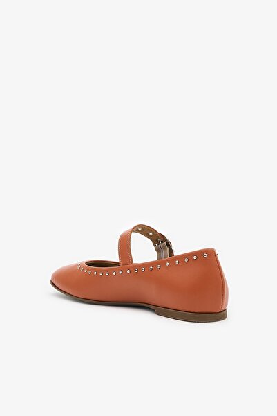 Louis Cardy Ruby Orange Genuine Leather Women's Ballerinas