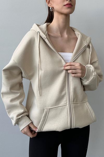 Slim'N Lift Oversize Φούτερ με κουκούλα με τρεις κλωστές