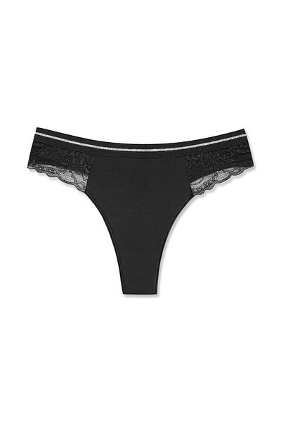 HNX Interlock Basen Lace Λεπτομερές γυναικείο στρινγκ εσώρουχο από καουτσούκ με λάμψη στη μέση