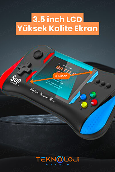 Teknoloji Gelsin 500 Oyun Retro sup konsolu x7m 3,5 inç ekran video oyunları  hd/av çıkışı taşınabilir mini gamepad