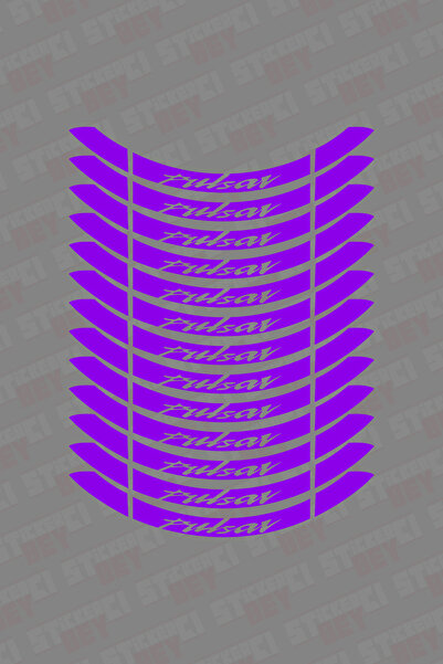 STİCKERCI BEY Pulsar Written Rim Strip Sticker Coating Foil Cut Etichet