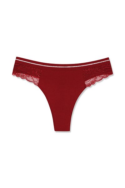 HNX Interlock Basen Lace Λεπτομερές γυναικείο στρινγκ εσώρουχο από καουτσούκ με λάμψη στη μέση
