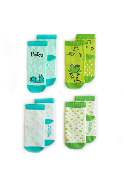 Milk & Moo Milk&Moo Cacha Frog & Sangaloz Baby Socken 2er Set – Weich & hautf...