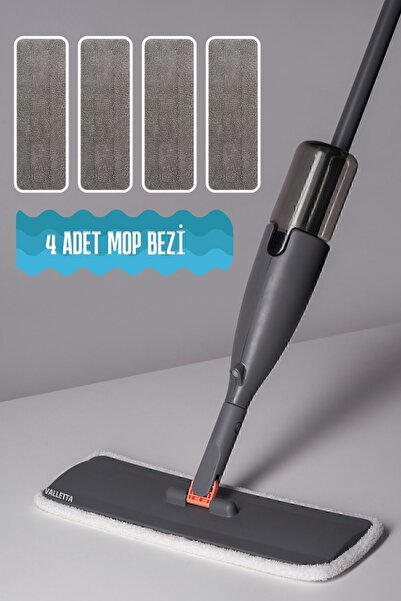 valletta Tarantino Sprey Mop 360 Derece Dönen Su Püskürtmeli Spray Mop 4 Adet...