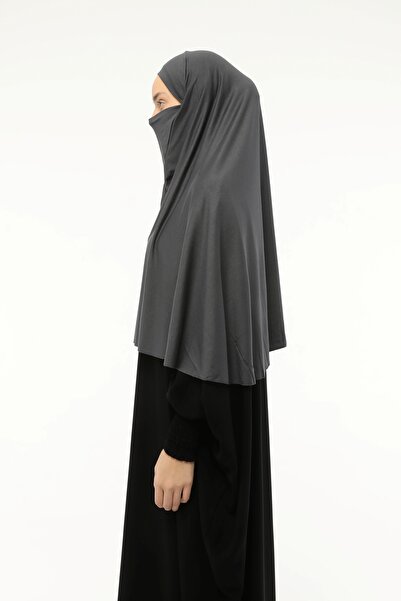 Altobeh Έτοιμο τουρμπάνι με πέπλο πρακτικό κασκόλ Hijab Nikaplı Hijab - Σουφλέ κάλυμμα προσευχής (3XL) - Καπνιστό