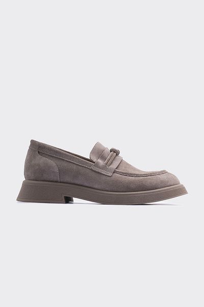 SHOEMARK Latte Mink Genuine Suede Leather Women's Loafer