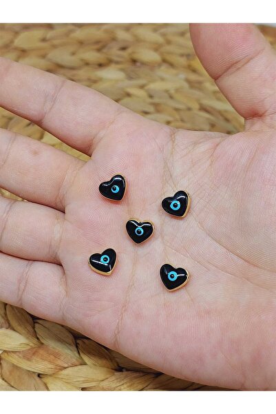 Yasamtohumu Pozlaćeni crni razmaknik u obliku srca/2 komada (53234)