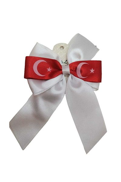 BUĞLEM 29 October Flag Moon - Cataramă cu clemă cu fundă brodată cu stea