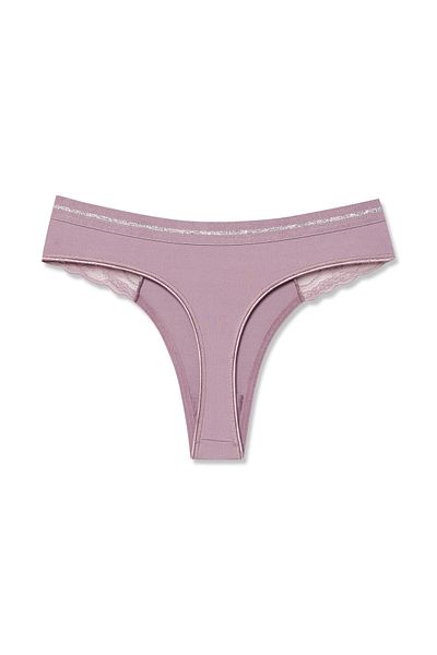 HNX Interlock Basen Lace Λεπτομερές γυναικείο στρινγκ εσώρουχο από καουτσούκ με λάμψη στη μέση