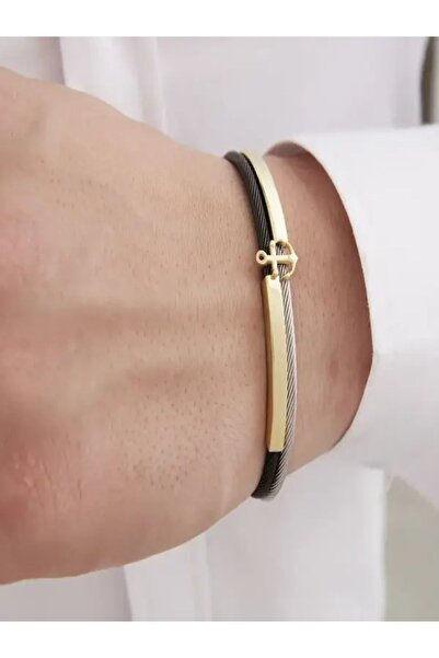 vogutima Erkek Gümüş Çelik Bileklik - Gemici • Denizci Çapa Model •ışıklı Kut...