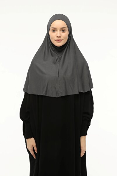 Altobeh Έτοιμο τουρμπάνι με πέπλο πρακτικό κασκόλ Hijab Nikaplı Hijab - Σουφλέ κάλυμμα προσευχής (XL) - Καπνιστό