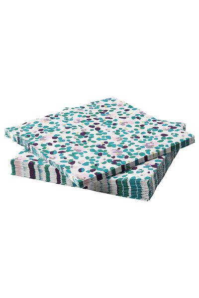 merni Spotted Colorful Patterned Paper Napkin 33X33 cm 15 Pieces
